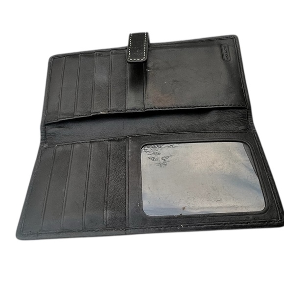 Coach Black and Gray Key & Card Holder with Signature Monogram - Picture 3 of 6